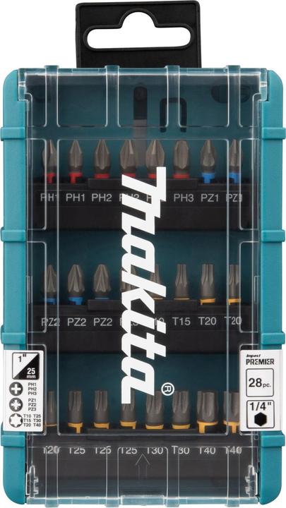 Actual product image Makita Steckschlüssel-Bit-Set 28.-tlg IMPACT PREMIER (Cross Phillips PH, Cross Pozidriv PZ, Hexagon socket TX)