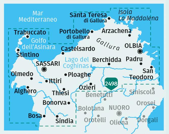 Actual product image KOMPASS Hiking Map Set 2497 Sardinia