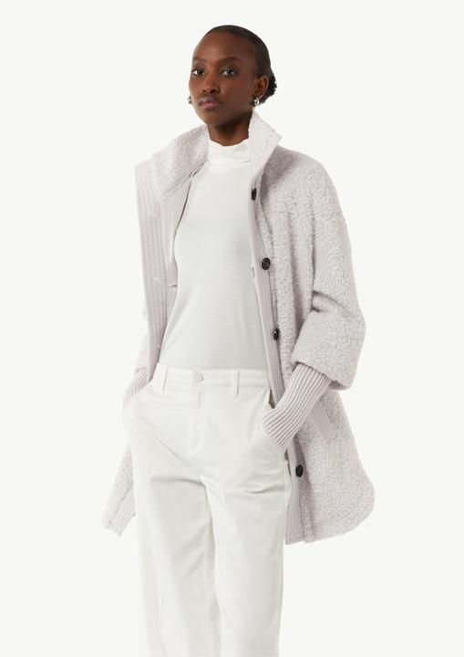 Produktbild Comma Bouclé-Mantel mit Strickdetails