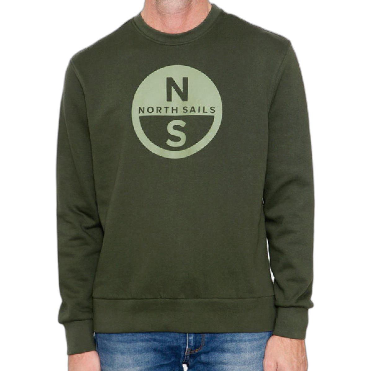 North Sails, Herren, Pullover, W/Graphic, Grün, (M)