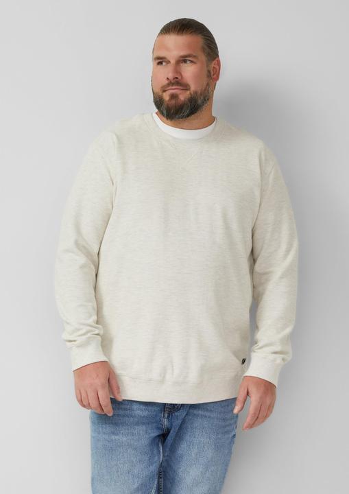 Produktbild s.Oliver Sweatshirt Strukturiertes Sweatshirt mit Rippbündchen (4XL)