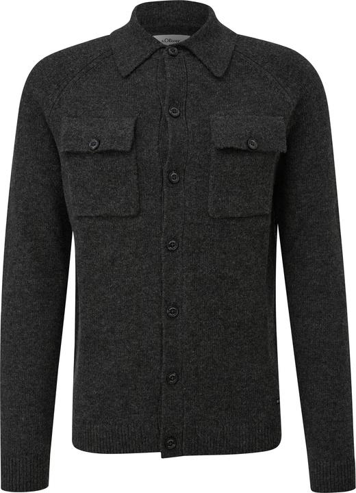 Produktbild s.Oliver Strickjacke Wollmix-Cardigan im Overshirt-Style (M)