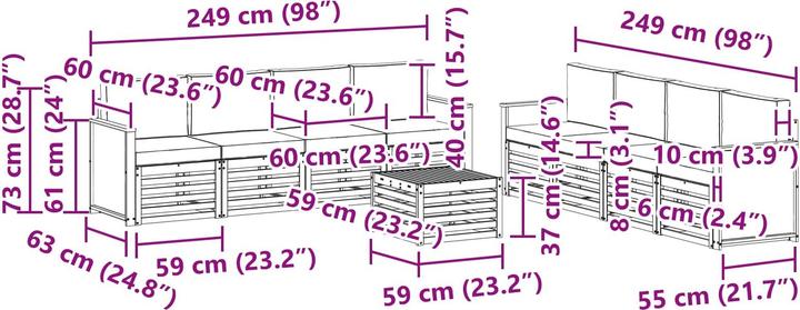Produktbild vidaXL Outdoor-Sofa