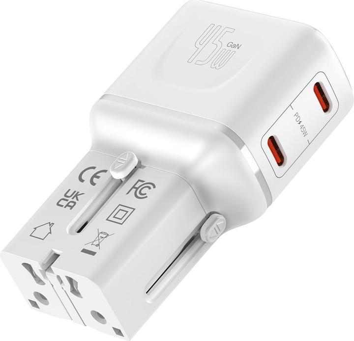 Produktbild Value USB-Reiseladegerät, EU/UK/US, 2x USB C, 45W (45 W, 2 Ports)