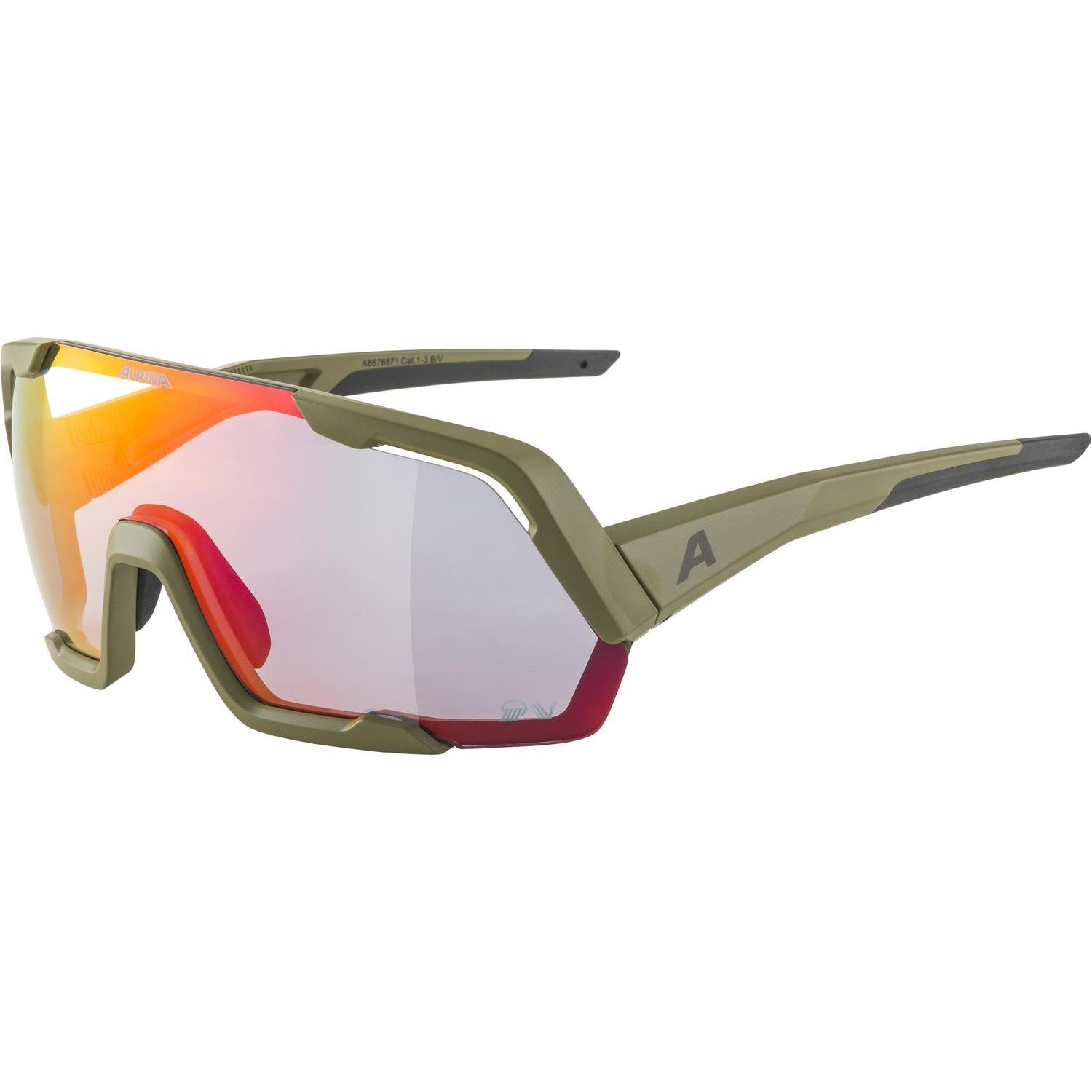 ALPINA SPORTS, Herren, Sportbrille, Rocket QV (olive matt, Mehrfarbig), Grün