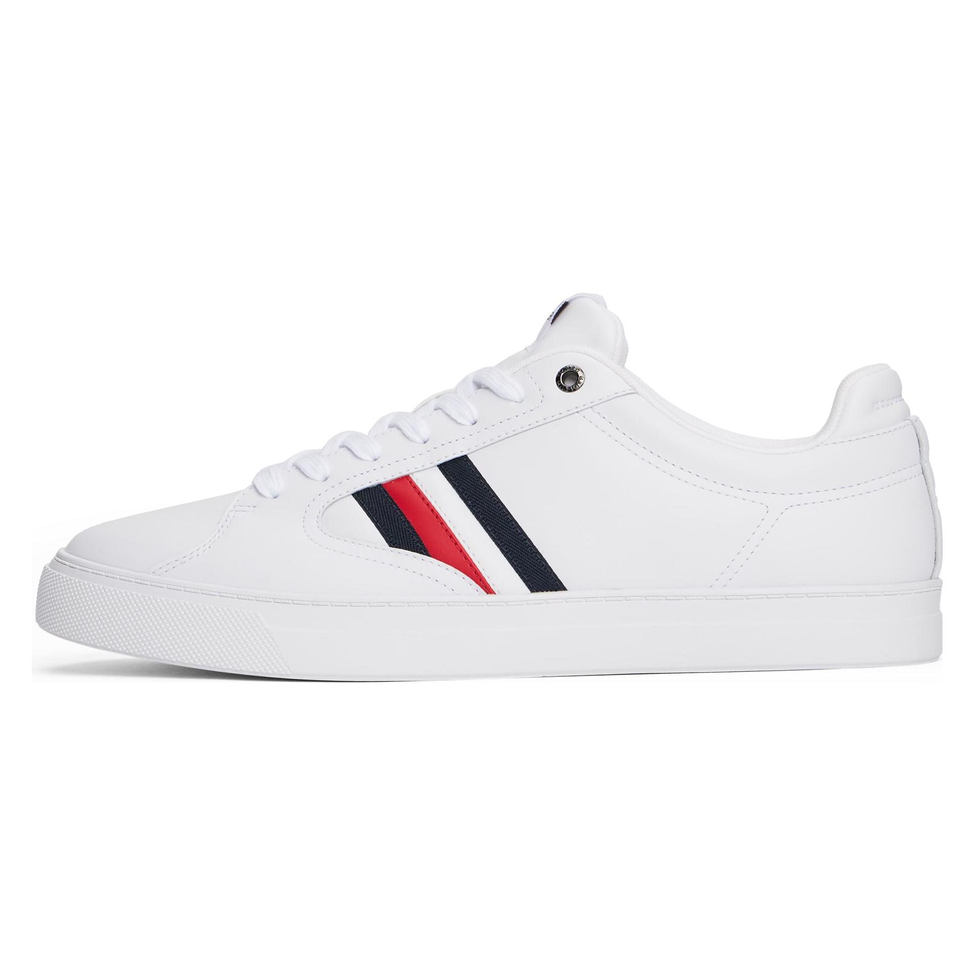 Tommy Hilfiger, Herren, Sneakers, Icon Court Stripes, Weiss, (46)