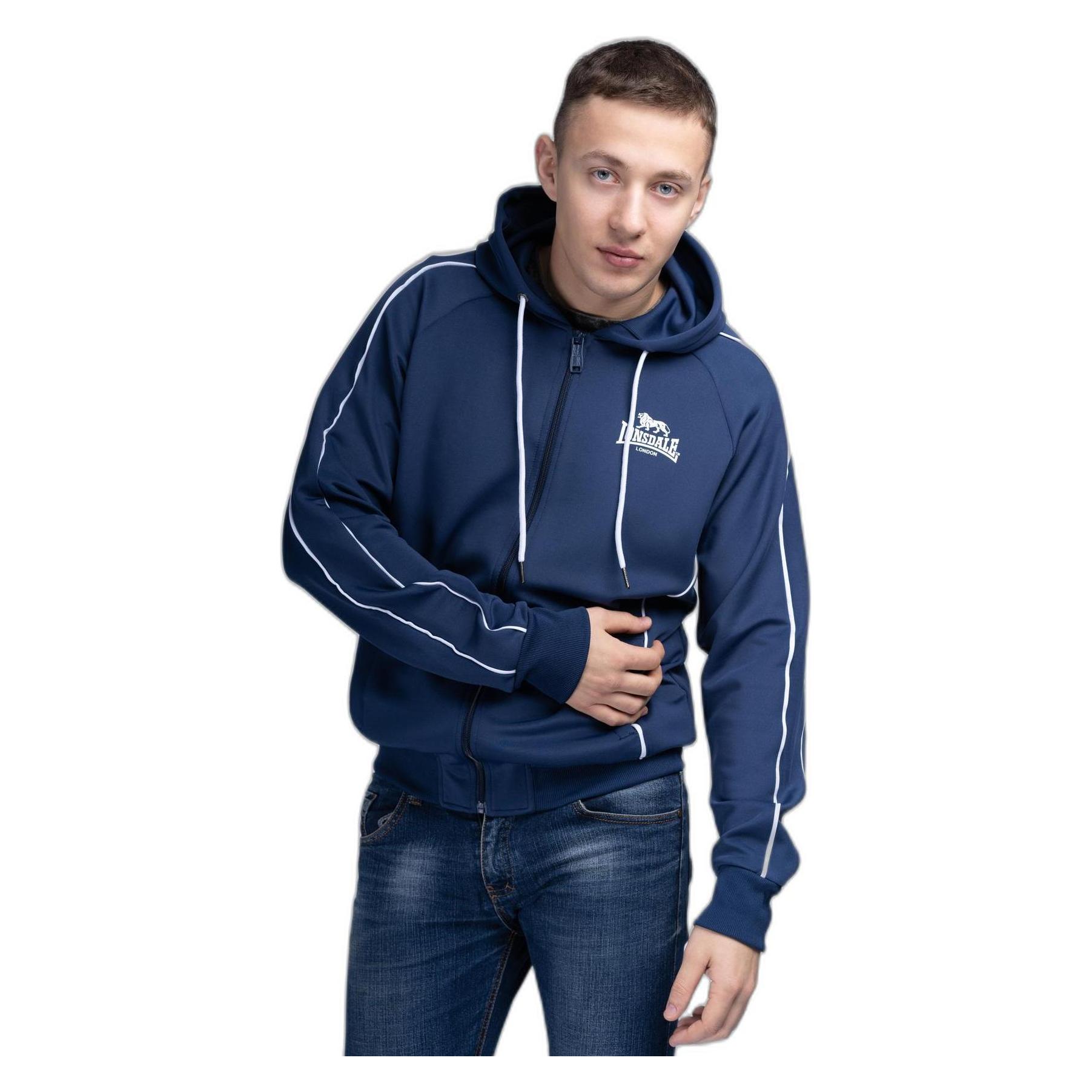 Lonsdale, Herren, Pullover, Achavanich, Blau, Weiss, (Xxl)