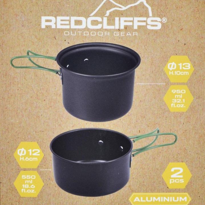 Actual product image Redcliffs Anodized aluminum saucepans ø13 x 9 cm /ø12 x 6 cm