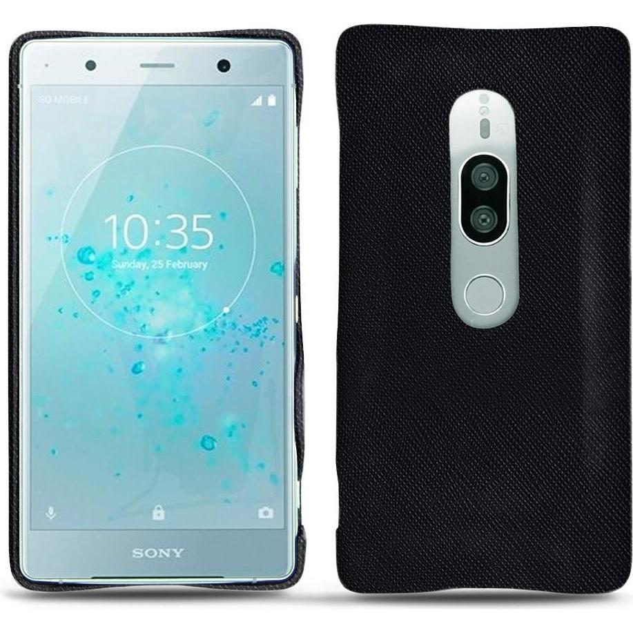Noreve Lederschutzhülle (Sony Xperia XZ2 Premium), Smartphone Hülle, Schwarz