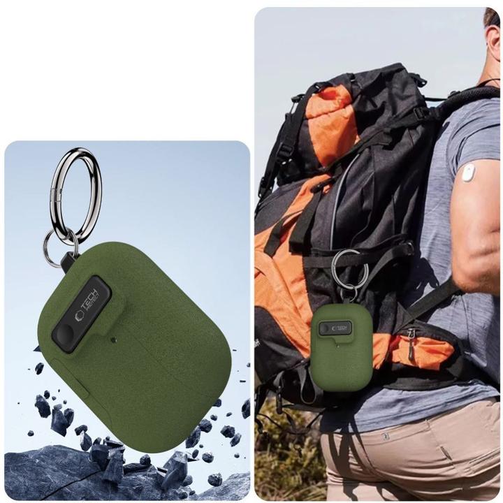 Image du produit 4Kom Headphone case Tech-Protect Apple AIRPODS PRO 3 SLIM HOOK Green (Manchon pour casque d'écoute)