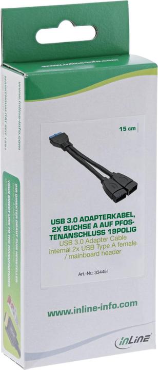 Image du produit InLine Câble adaptateur USB 3.0 (0.15 m)
