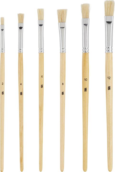Produktbild VBS Flachpinsel "NATURE", 6er-Set