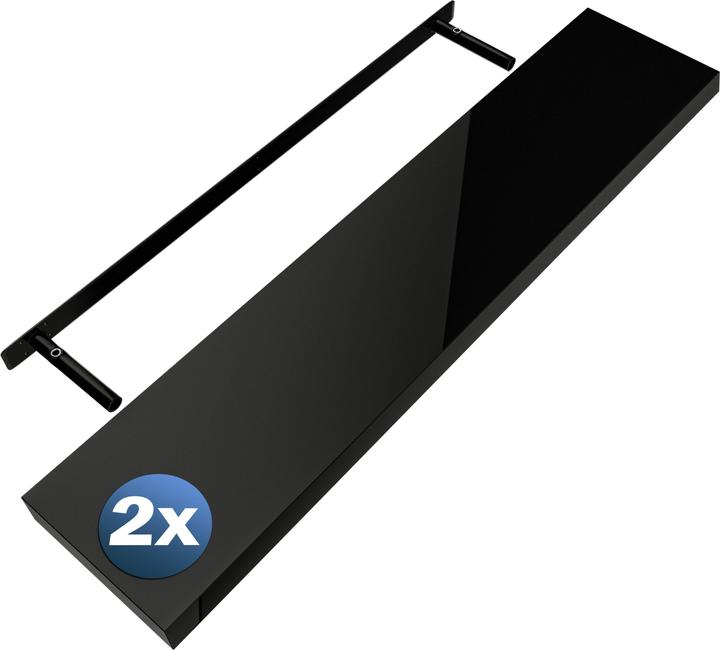 Set of 2 high gloss black
