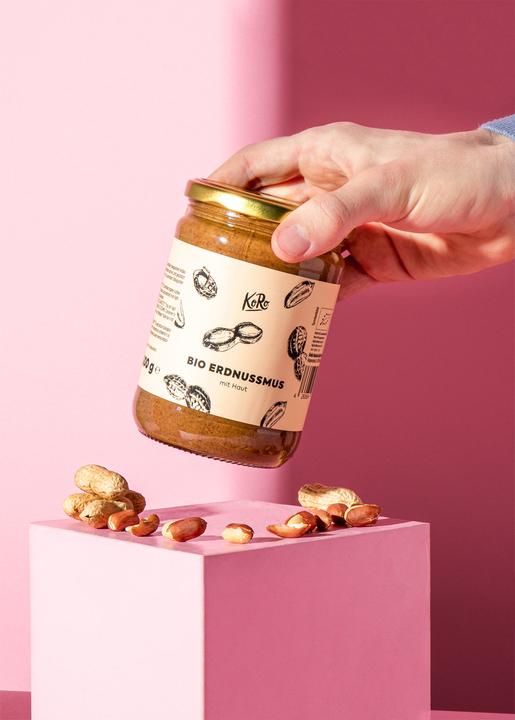 Produktbild KoRo Bio Erdnussbutter mit Haut (500 g)