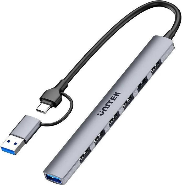 Unitek HUB USB-A/C 7W1 USB-A 5 GBPS (USB-A, USB-C, 7 Ports)