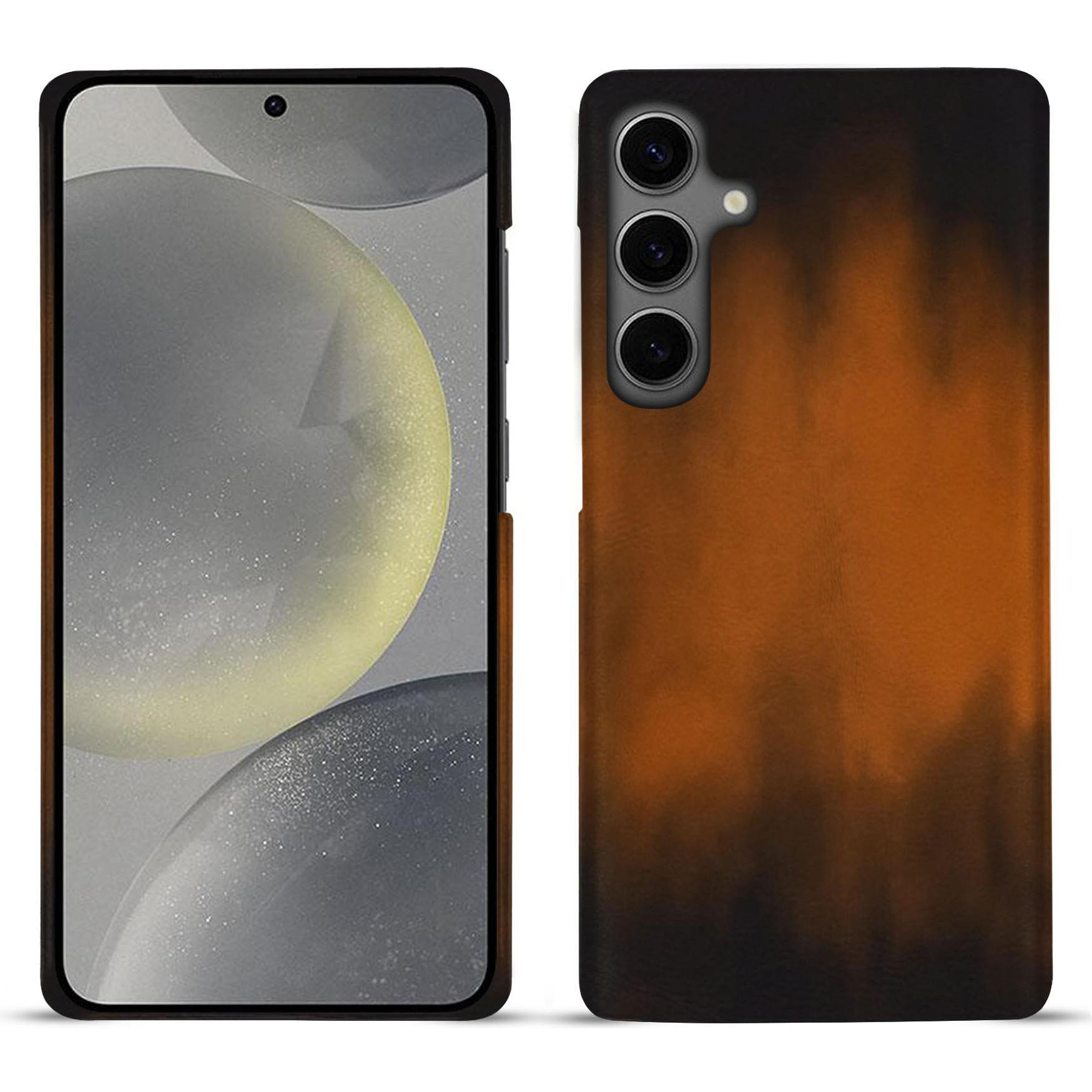 Noreve Lederschutzhülle (Samsung Galaxy S24), Smartphone Hülle, Braun
