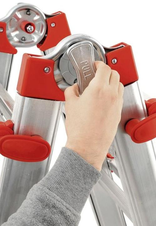 Produktbild Hailo M80, Aluminium-Multifunktionsleiter, 4x6 Sprossen (Teleskopleiter, 566 cm)