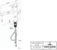 Image du produit Villeroy & Boch V&B Mitigeur monocommandé pour évier COMO SKY SHOWER Douchette intégrée Acier inoxydable