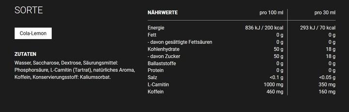 Nährwerte und Zutaten Win Force Booster (Grapefruit, 9 x)