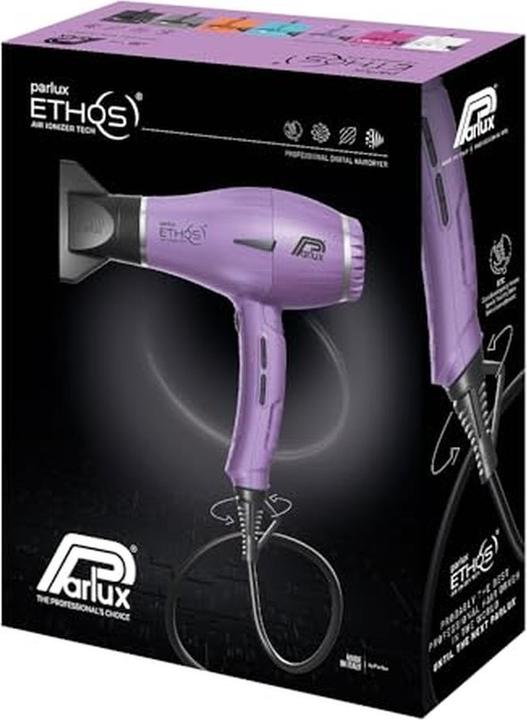 Immagine prodotto Parlux Ethos Asciugacapelli Digitale Professionale con Ioni Negativi Made in Italy Lilla (2300 W)