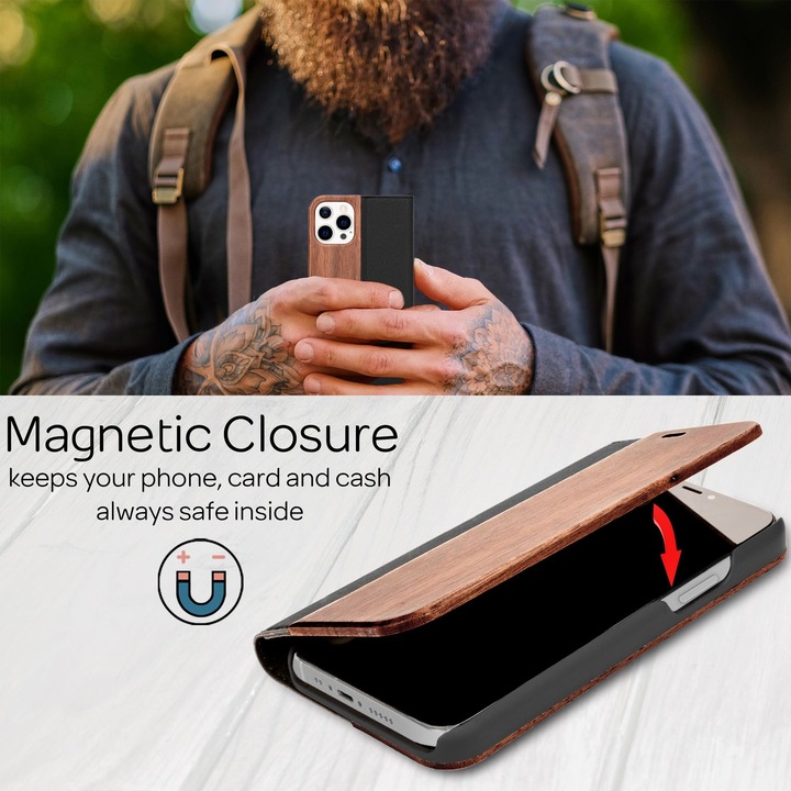 Immagine prodotto Nalia Custodia in vero legno (Apple iPhone 13 Pro)