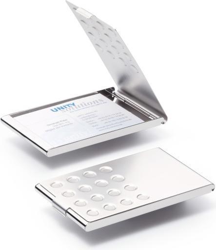 Produktbild Durable Visitenkartenetui Business Card Box Chrome (95 x 58 mm)