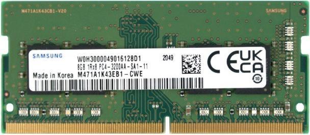 Produktbild Samsung SO-DIMM 8GB DDR4-3200 CL22 (1Gx8) SR (1 x 8GB, 3200 MHz, DDR4-RAM, SO-DIMM)