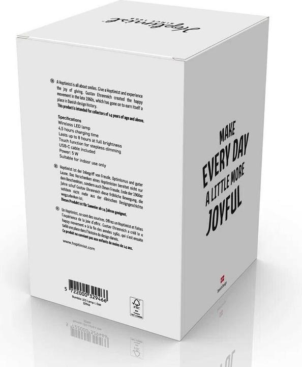 Actual product image Hoptimist Tischleuchte Eiche L, 10 x 10 x 15 cm, Braun