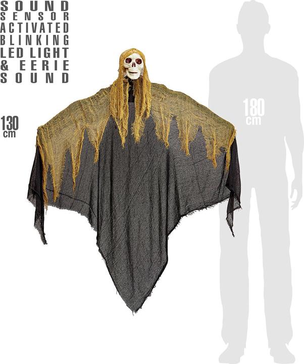 Produktbild Magni Sensenmann mit LED Augen und Geräuschen 130cm (1 Stück)