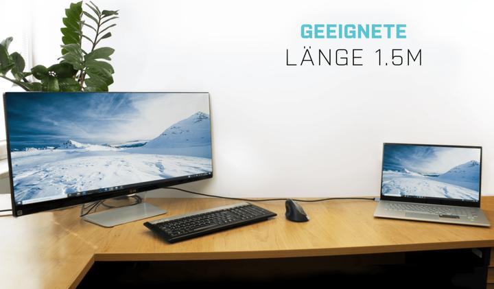 Produktbild i-tec USB Typ C — DisplayPort (Thunderbolt 3, 150 cm)
