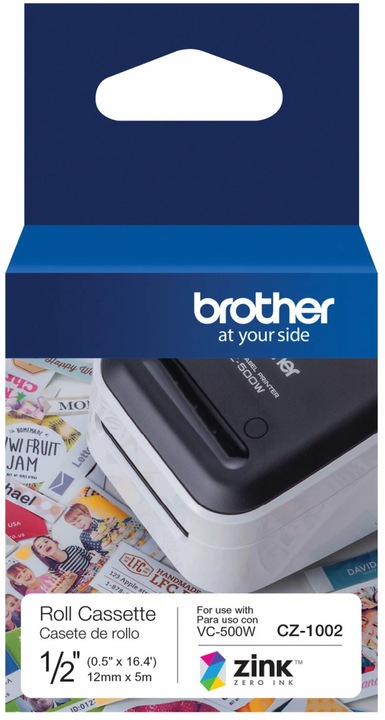 Productafbeelding Brother CZ-1002 etikettenrol (1.20 cm, Wit)