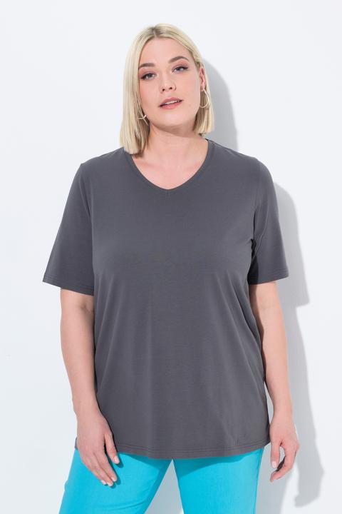 Produktbild Ulla Popken T-Shirt, A-Linie, V-Ausschnitt, Halbarm (58)