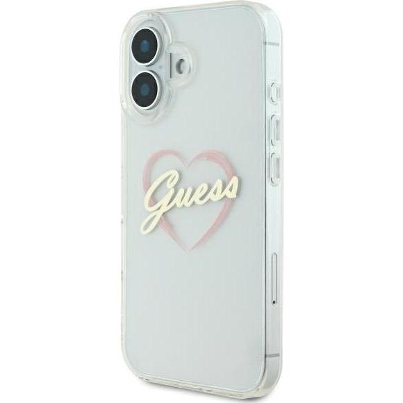 Thumbnail - Guess GUHCP16SHCHGSPT iPhone 16 6.1" przeźroczysty/transparent hardcase IML Heart (Apple iPhone 16), Smartphone Hülle, T...
