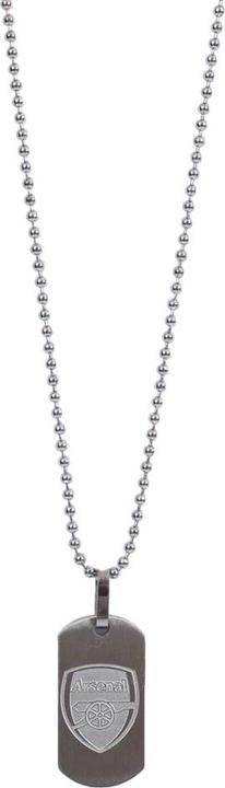 Actual product image Arsenal FC Matte Dog Tag And Chain (100% synthetic material)