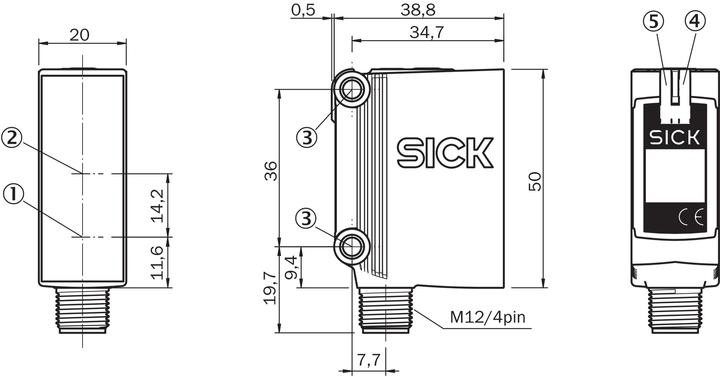 Actual product image Sick GTE10-P4211 Diffuse reflection light scanner