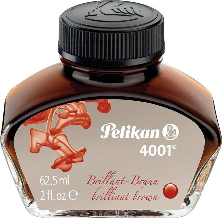 Immagine prodotto Pelikan Inchiostro 4001 in vetro, marrone, contenuto: 62,5 ml (1 Pezzo/i, Marrone)