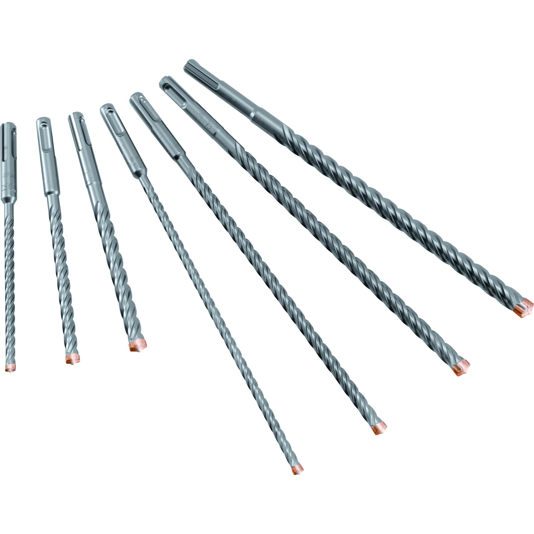 Alpen, Bohrereinsatz, FORCE X SDS-plus Mix Box 7 tlg. Ø 6.0/ 8.0/ 10.0 mm x 160 und Ø 6.0/ 8.0/ 10.0/ 12.0 mm x 260 (6, ...