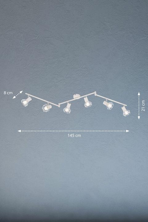 Actual product image Fischer & Honsel Honsel Ran ceiling arch, ceiling spotlight 6-gang E14 white 20394 (E14)