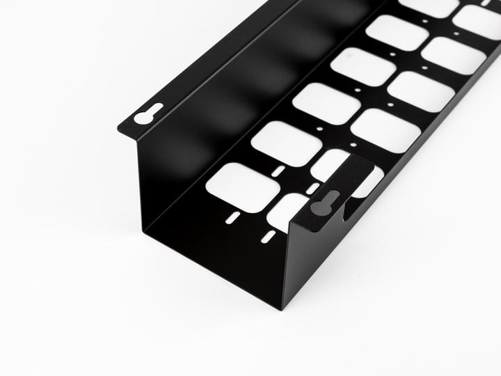 Actual product image TecLines TKW002 Horizontal cable tray 520mm, black (52 cm)