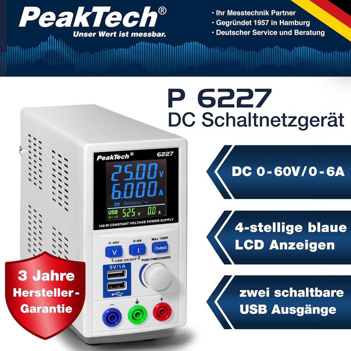 Image du produit Peaktech P 6227 Alimentation à découpage