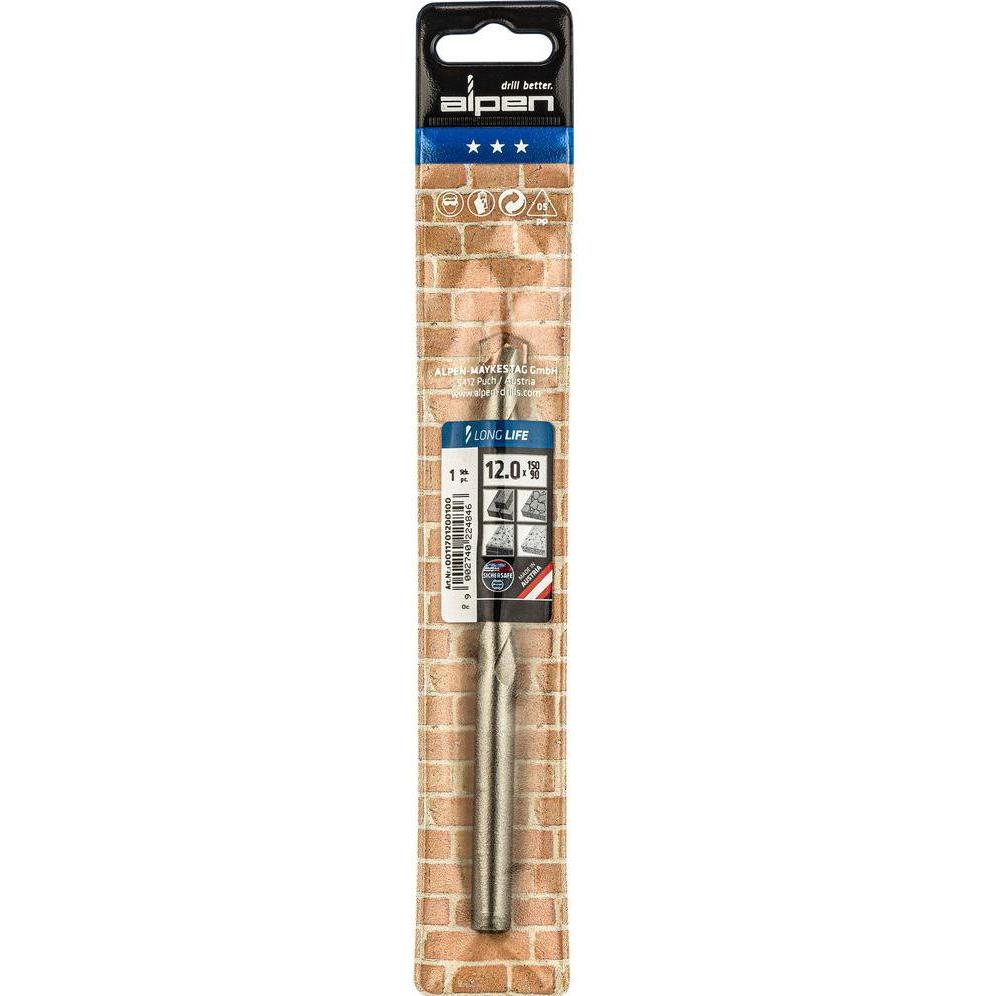 Thumbnail - Alpen, Bohrereinsatz, HM-Steinbohrer LONG-LIFE (12 Millimeter)