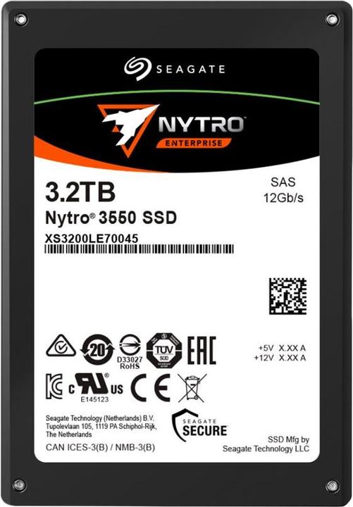 Actual product image Seagate NYTRO 3550 SSD 3.2TB SAS 2.5S (3200 GB, 2.5")