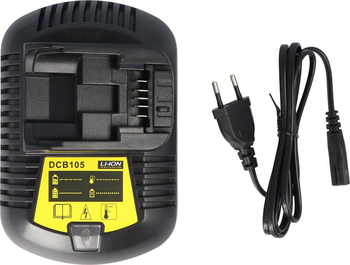 Actual product image AccuCell Schnell-Ladegerät Dewalt XR 18V Li-ion Akku 12 Volt bis 20 Volt (12 V)