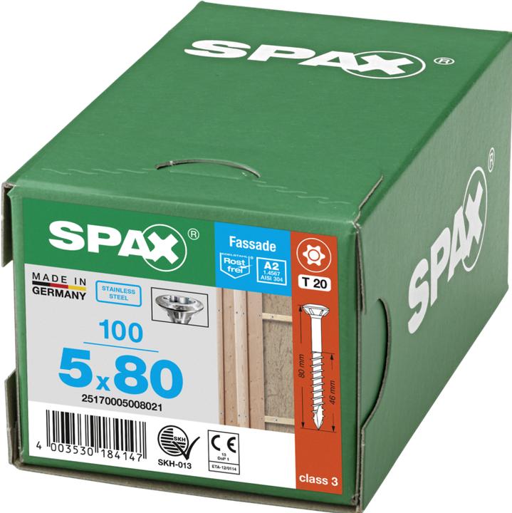 Image du produit Spax A2 Tête Bombée Nervures De Fraise T-Star Plus T20 Filetage Partiel Cut (100 Vis par pièce)