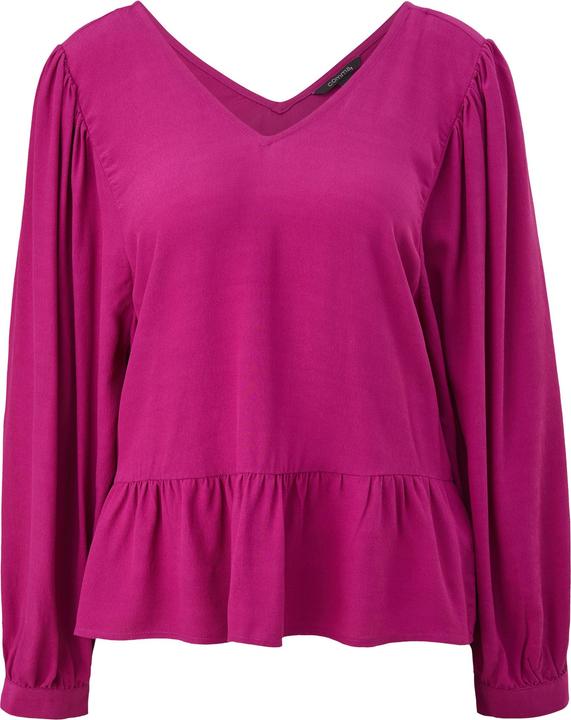 Image du produit Comma Bluse Peplum-Bluse aus Viskose (40)