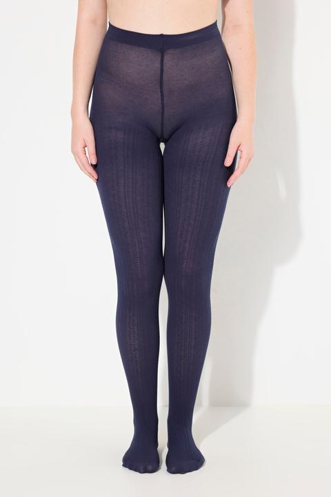 Produktbild Ulla Popken Strick-Strumpfhose, modisches Zopfmuster, warm