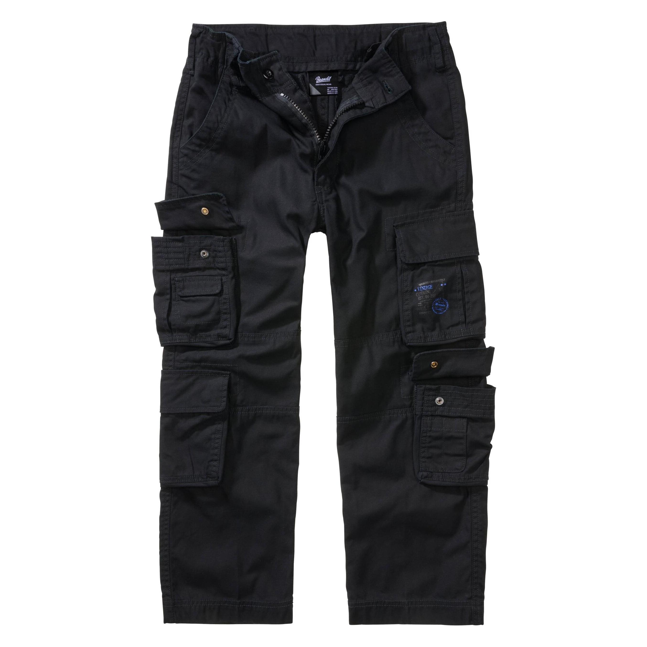 Brandit, Jungen, Hosen, Kids Pure Trouser - 16207, Schwarz, (158)