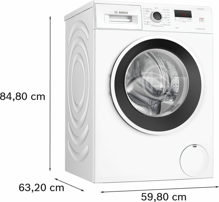 Produktbild Bosch Hausgeräte Bosch WGE03200IT Serie 2 Waschmaschine (8 kg, Links)