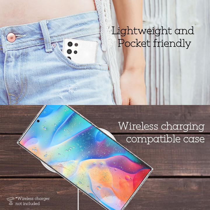 Produktbild Nalia Klare Glitzer Silikon Handyhülle (Samsung Galaxy S22 Ultra)