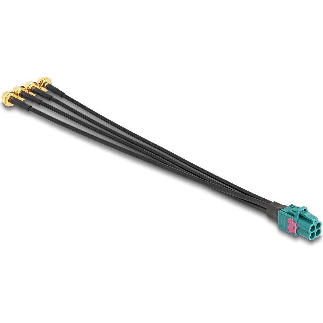 Delock Kabel Mini FAKRA Z Buchse quad zu 4 x SMA Buchse (Antennenkabel), Antennenkabel